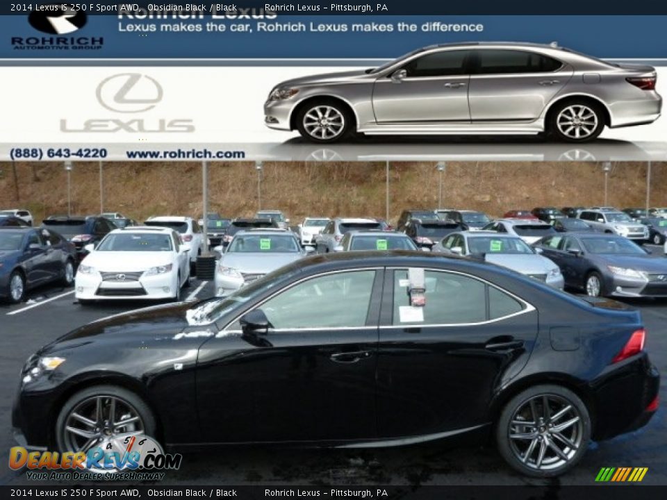 2014 Lexus IS 250 F Sport AWD Obsidian Black / Black Photo #1
