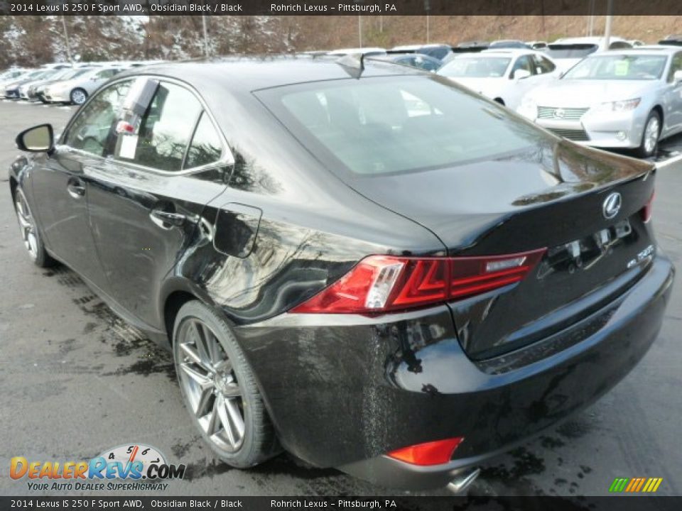 2014 Lexus IS 250 F Sport AWD Obsidian Black / Black Photo #2