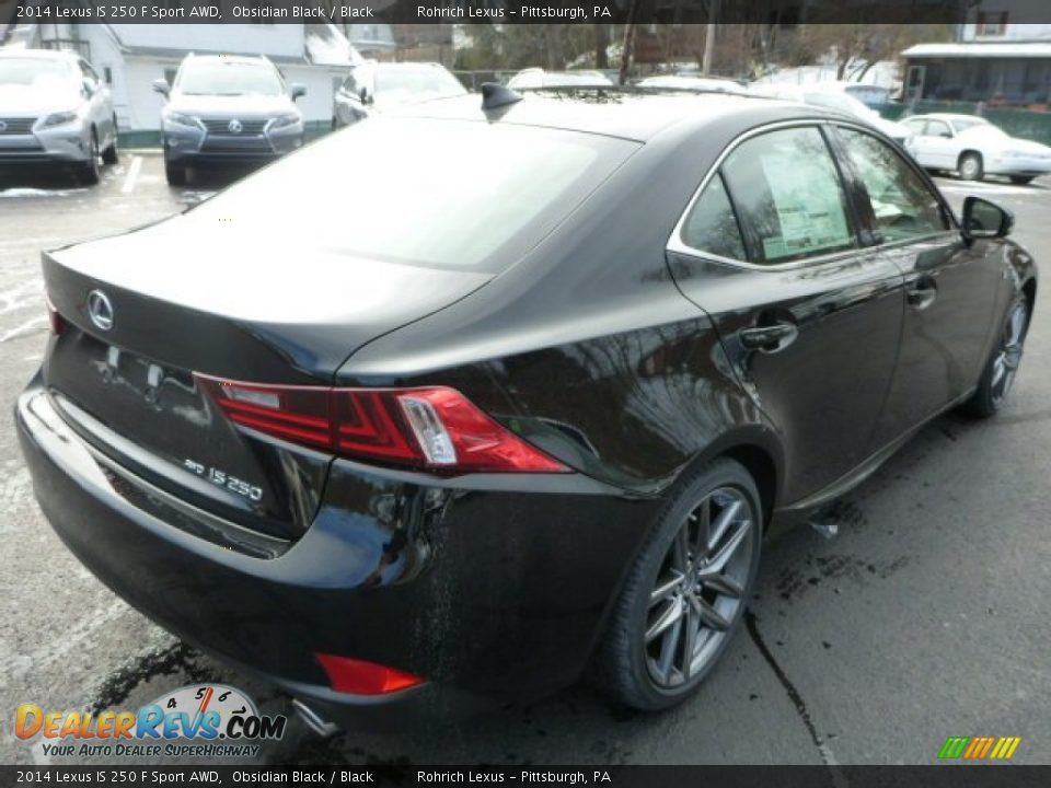 2014 Lexus IS 250 F Sport AWD Obsidian Black / Black Photo #4