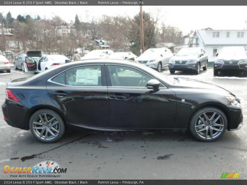 2014 Lexus IS 250 F Sport AWD Obsidian Black / Black Photo #5
