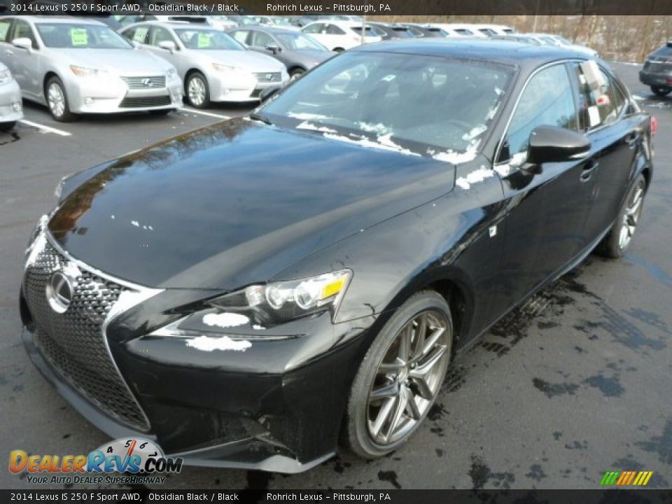 2014 Lexus IS 250 F Sport AWD Obsidian Black / Black Photo #8
