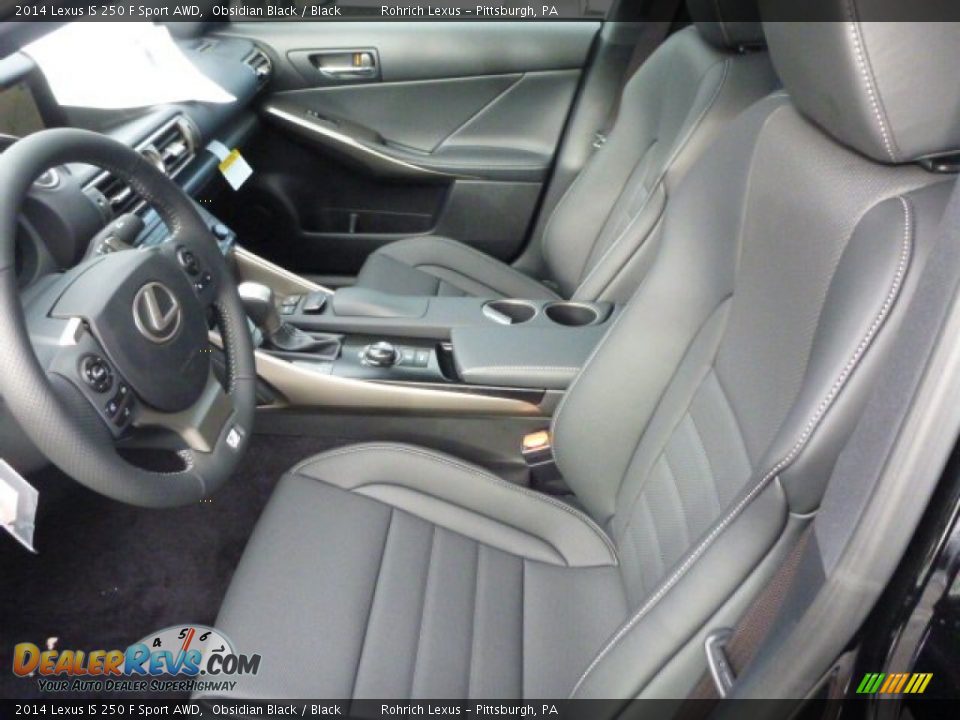 2014 Lexus IS 250 F Sport AWD Obsidian Black / Black Photo #10