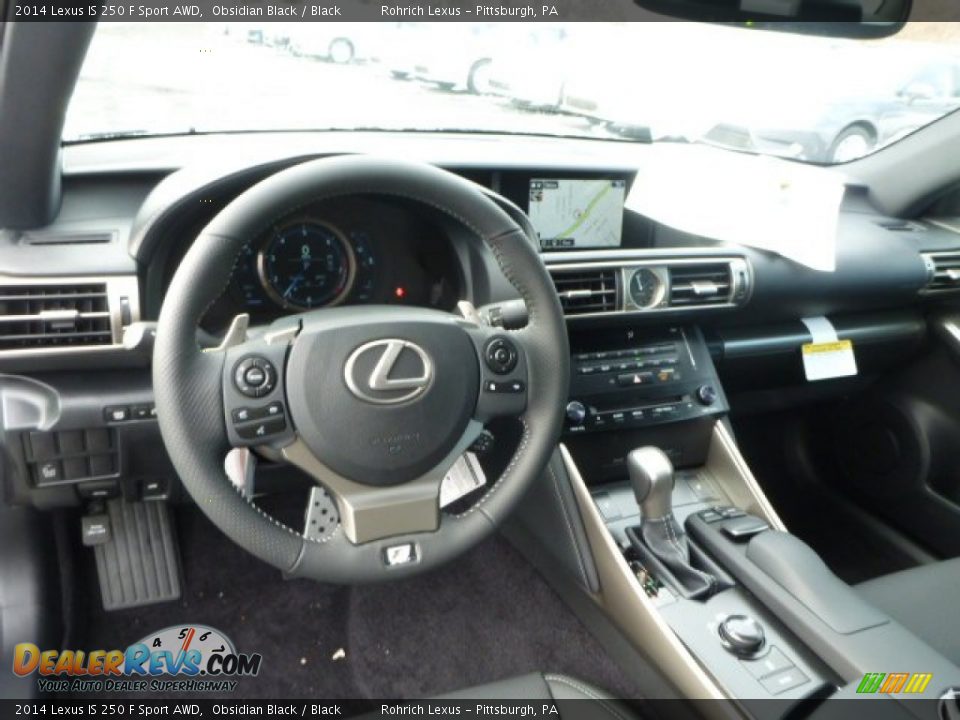 2014 Lexus IS 250 F Sport AWD Obsidian Black / Black Photo #12