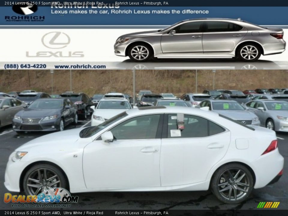 2014 Lexus IS 250 F Sport AWD Ultra White / Rioja Red Photo #1