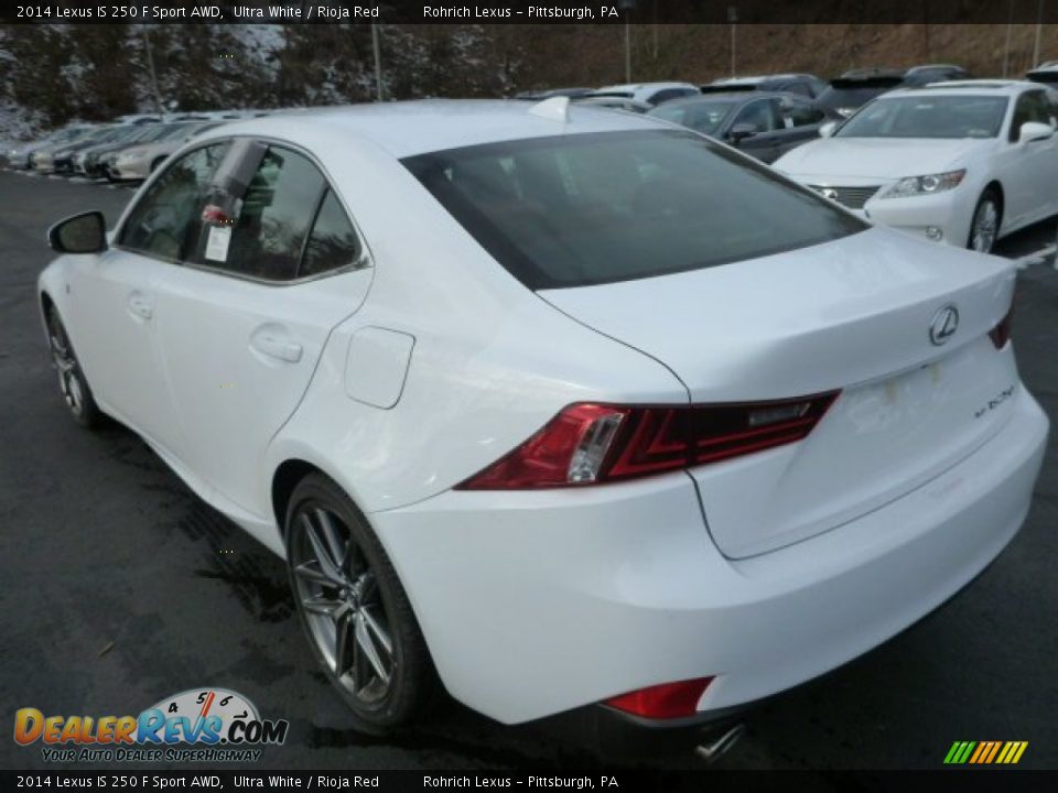 2014 Lexus IS 250 F Sport AWD Ultra White / Rioja Red Photo #2