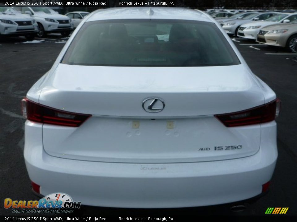 2014 Lexus IS 250 F Sport AWD Ultra White / Rioja Red Photo #3