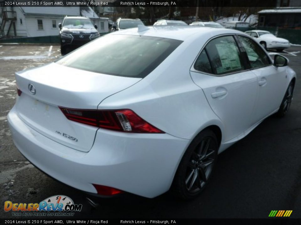 2014 Lexus IS 250 F Sport AWD Ultra White / Rioja Red Photo #4