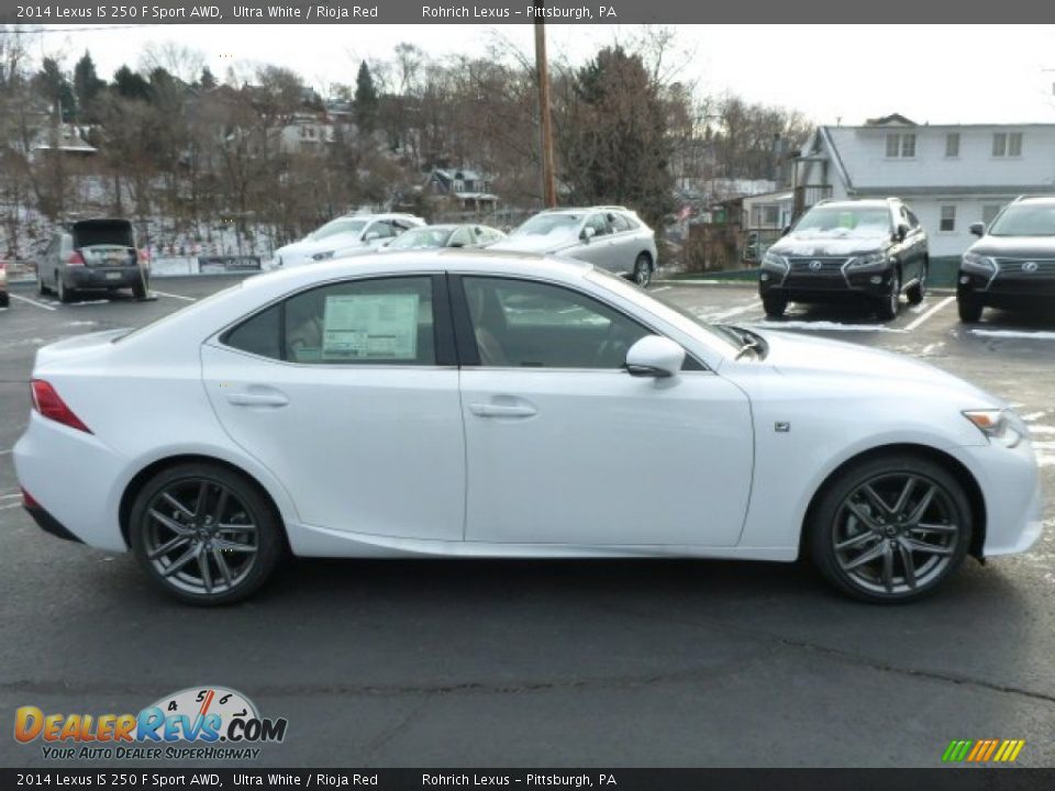 2014 Lexus IS 250 F Sport AWD Ultra White / Rioja Red Photo #5