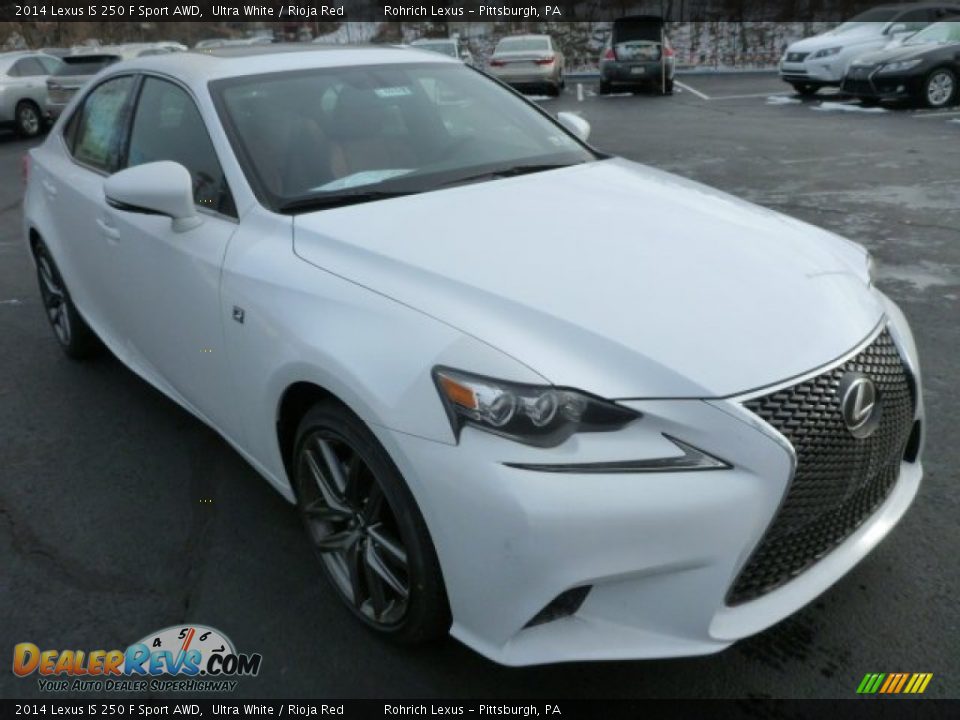 2014 Lexus IS 250 F Sport AWD Ultra White / Rioja Red Photo #6