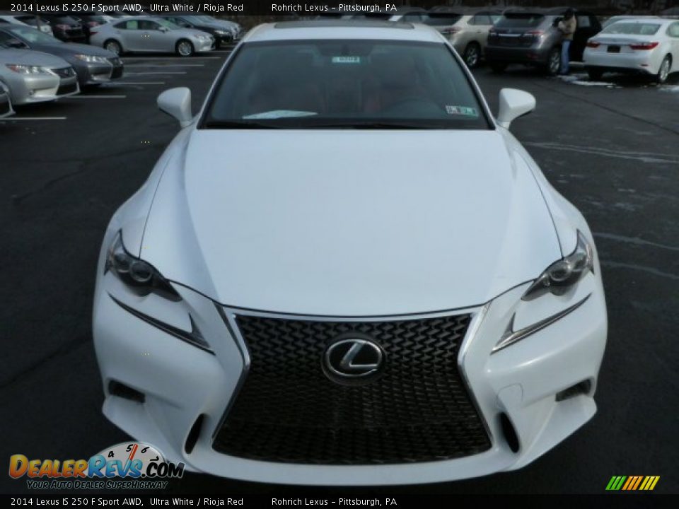 2014 Lexus IS 250 F Sport AWD Ultra White / Rioja Red Photo #7