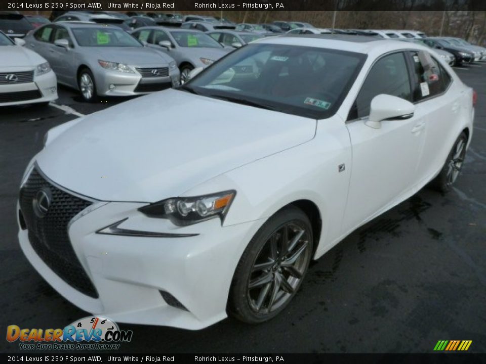 2014 Lexus IS 250 F Sport AWD Ultra White / Rioja Red Photo #8