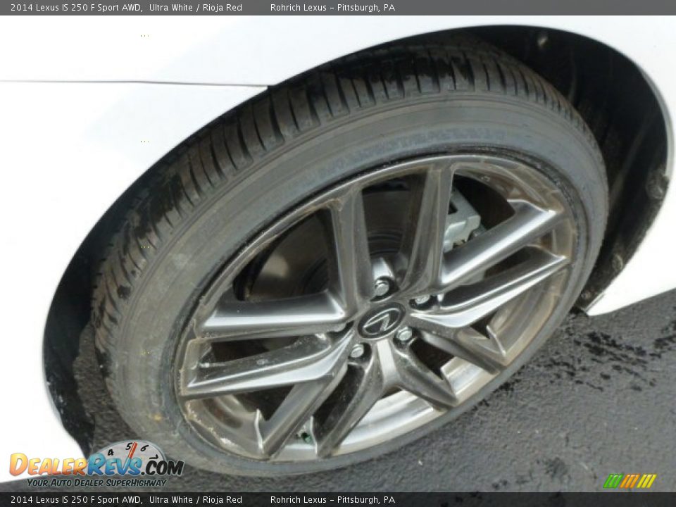 2014 Lexus IS 250 F Sport AWD Ultra White / Rioja Red Photo #9