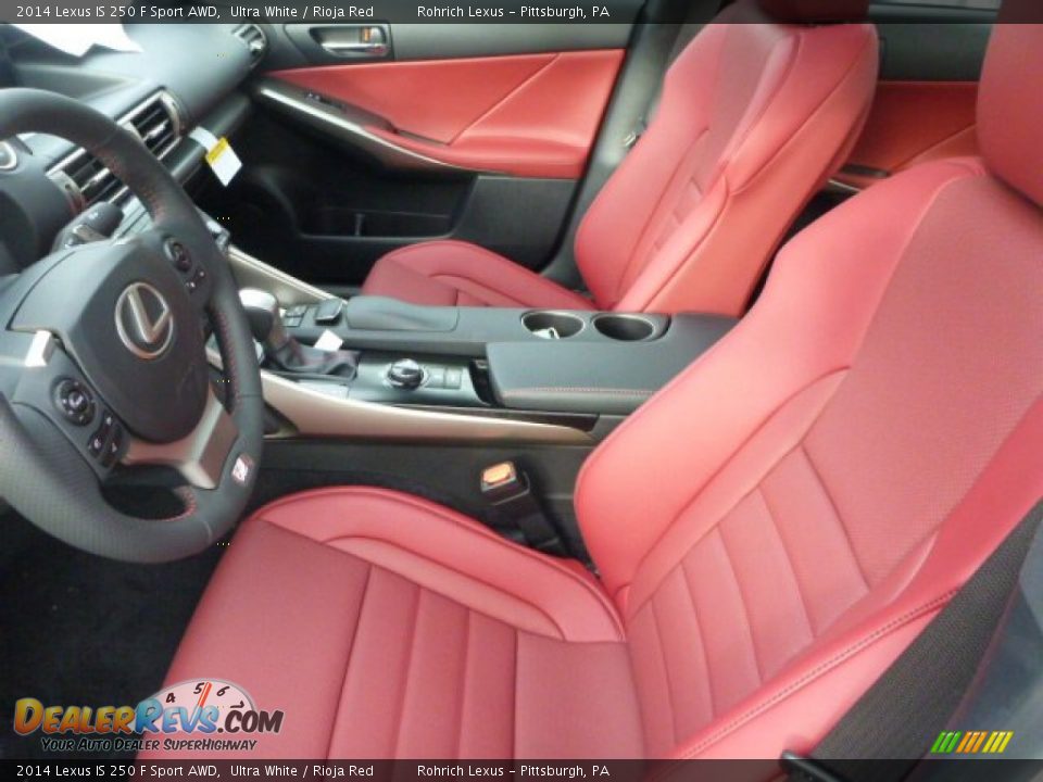 2014 Lexus IS 250 F Sport AWD Ultra White / Rioja Red Photo #10