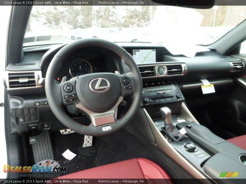2014 Lexus IS 250 F Sport AWD Ultra White / Rioja Red Photo #12