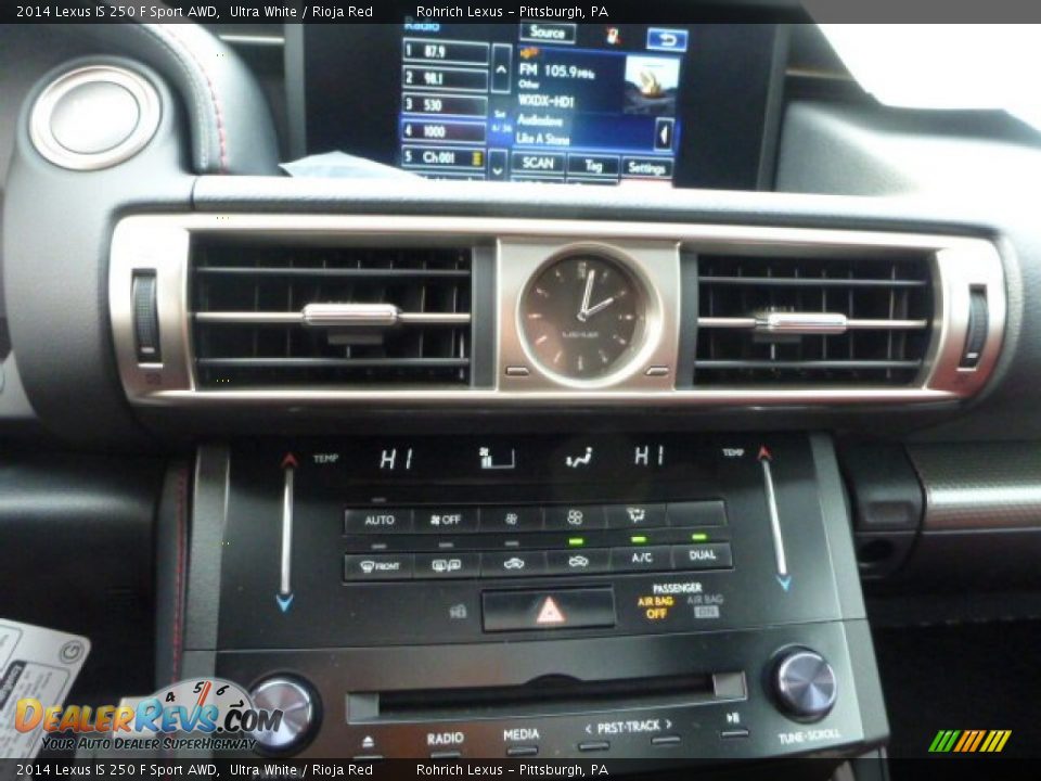 2014 Lexus IS 250 F Sport AWD Ultra White / Rioja Red Photo #19