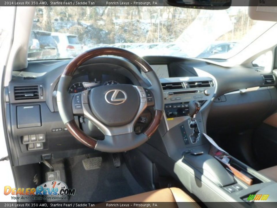 2014 Lexus RX 350 AWD Starfire Pearl / Saddle Tan Photo #11