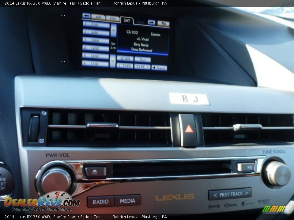2014 Lexus RX 350 AWD Starfire Pearl / Saddle Tan Photo #17