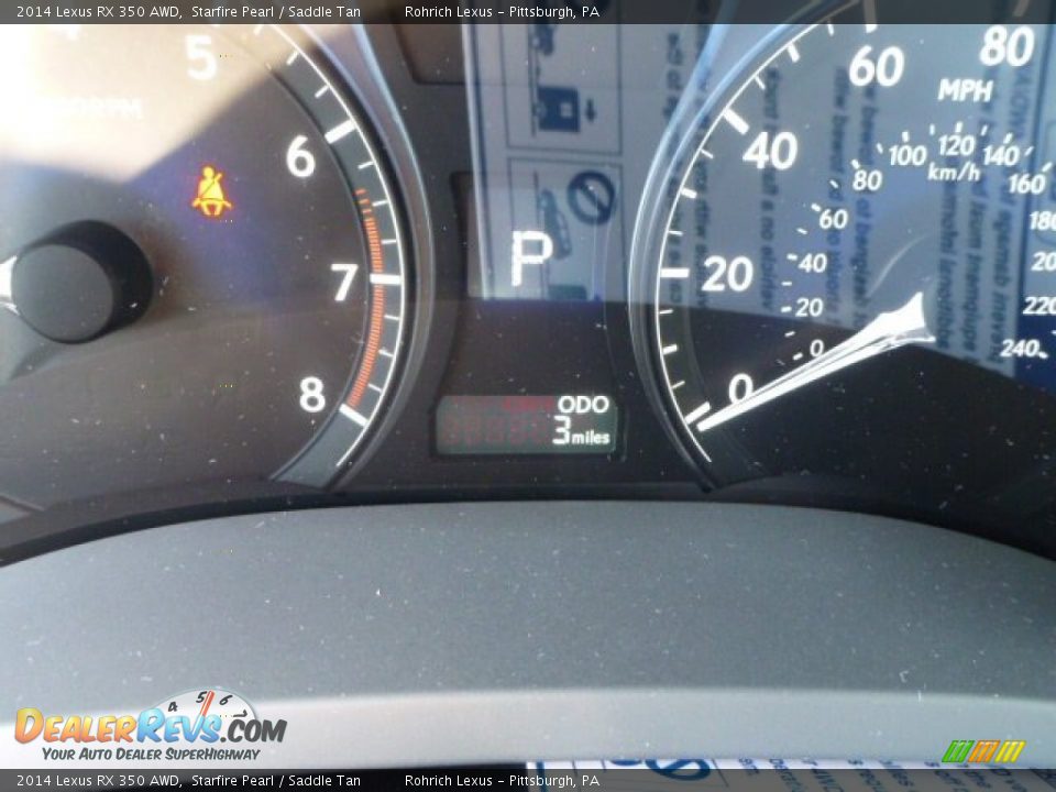 2014 Lexus RX 350 AWD Starfire Pearl / Saddle Tan Photo #19