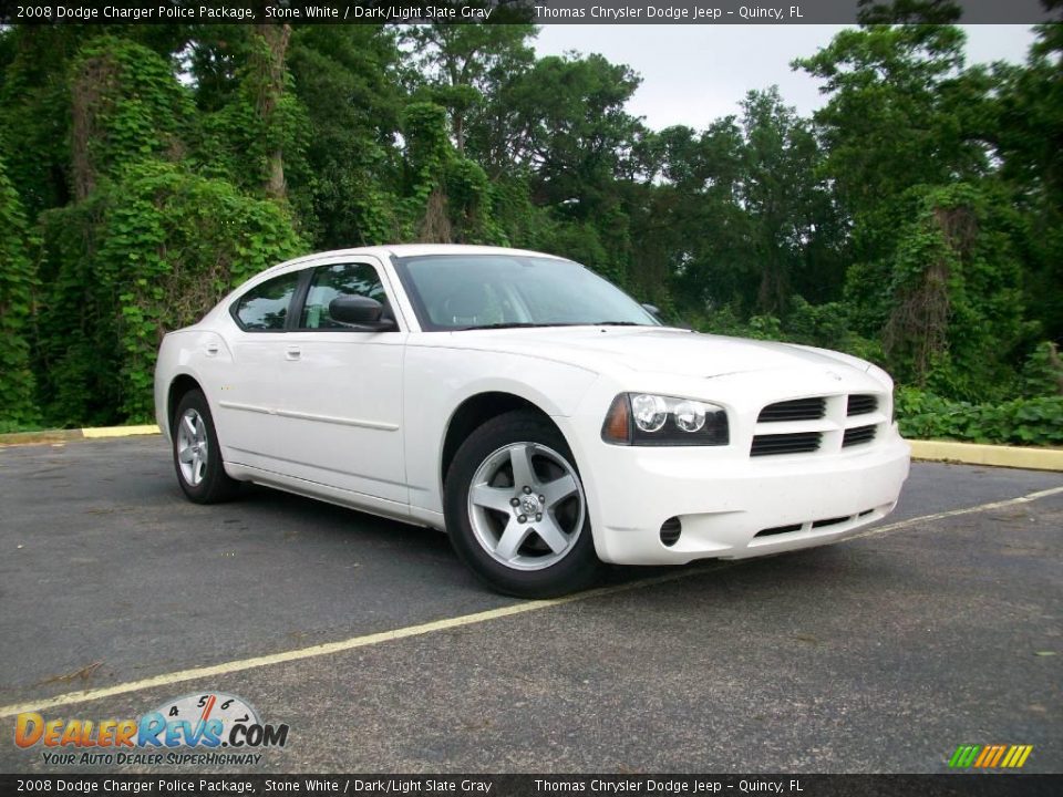 2008 Dodge Charger Police Package Stone White / Dark/Light Slate Gray Photo #1