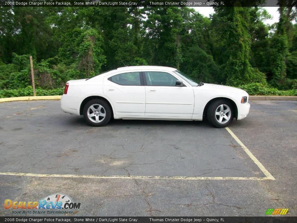 2008 Dodge Charger Police Package Stone White / Dark/Light Slate Gray Photo #2