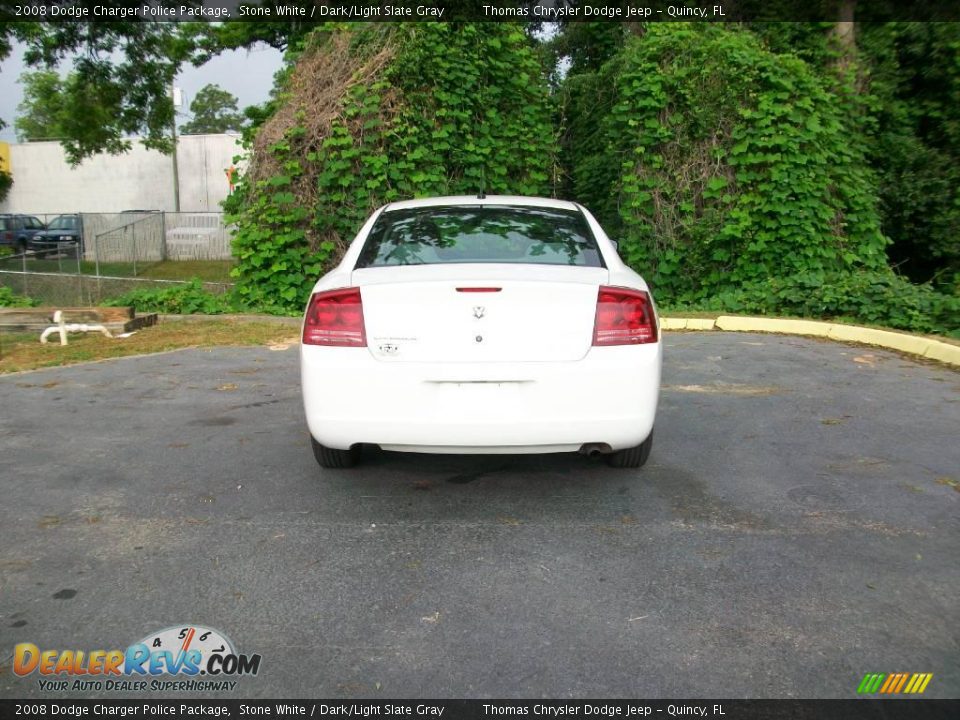 2008 Dodge Charger Police Package Stone White / Dark/Light Slate Gray Photo #4
