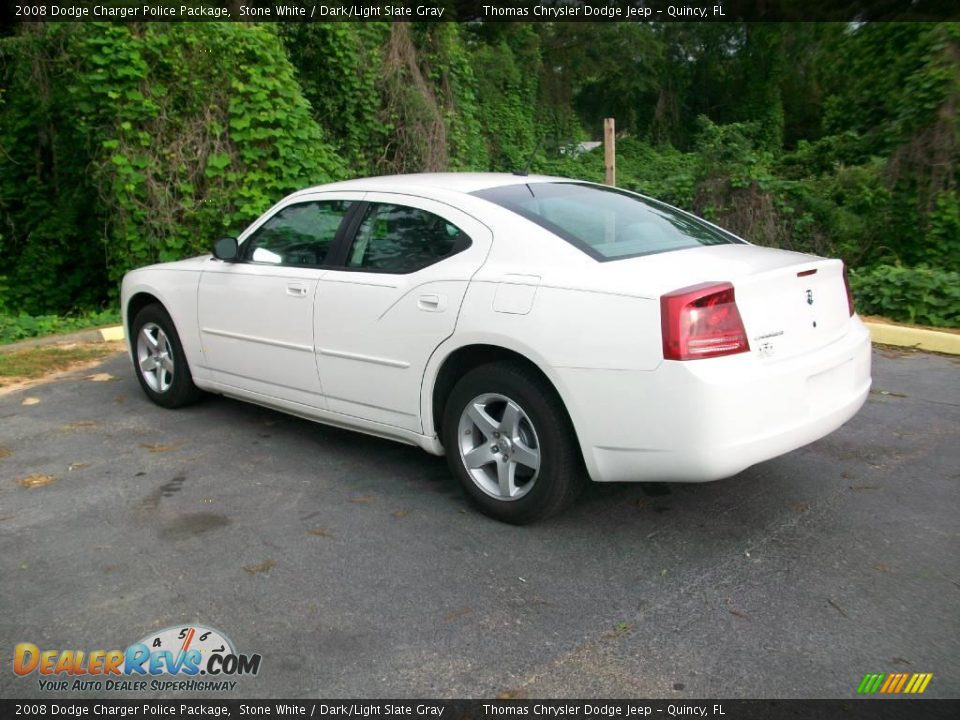 2008 Dodge Charger Police Package Stone White / Dark/Light Slate Gray Photo #5