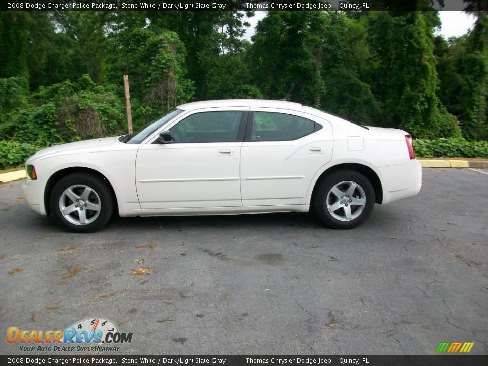 2008 Dodge Charger Police Package Stone White / Dark/Light Slate Gray Photo #6