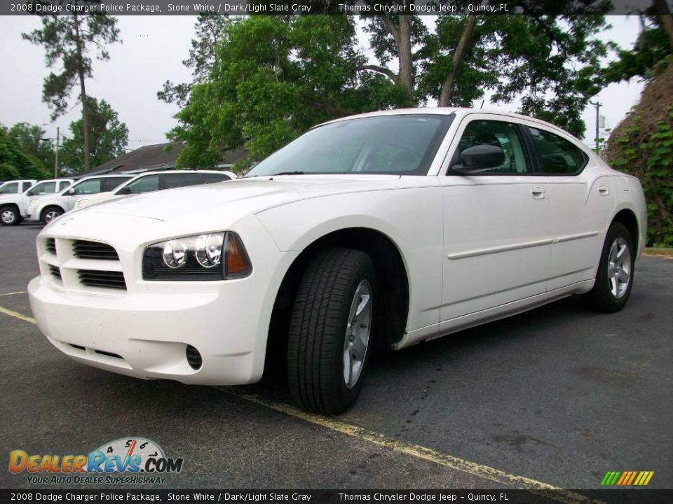 2008 Dodge Charger Police Package Stone White / Dark/Light Slate Gray Photo #7