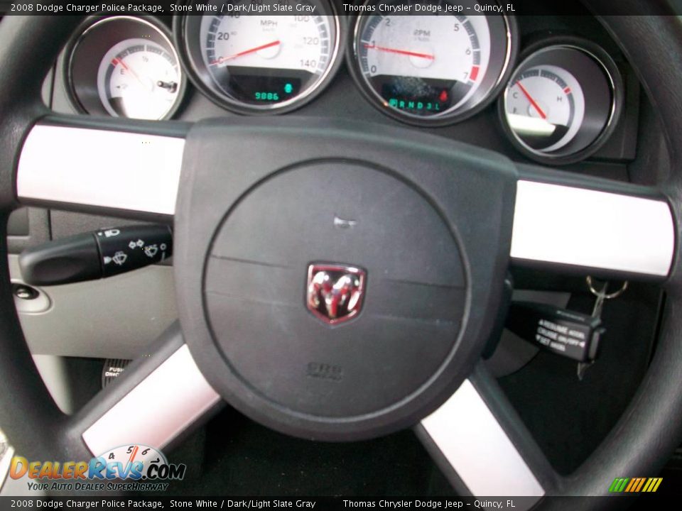 2008 Dodge Charger Police Package Stone White / Dark/Light Slate Gray Photo #16