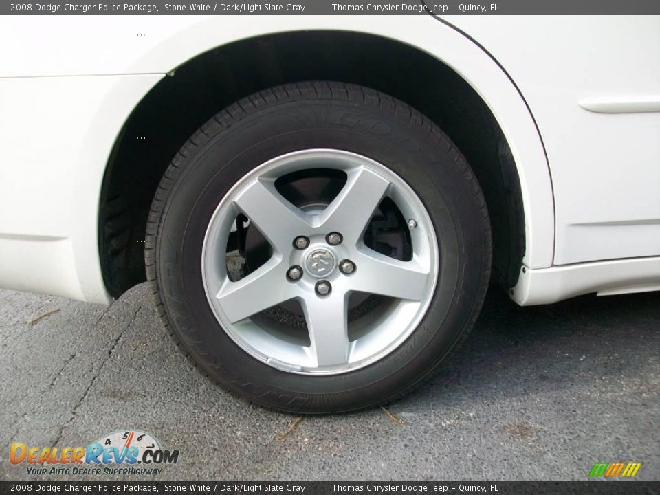 2008 Dodge Charger Police Package Stone White / Dark/Light Slate Gray Photo #17