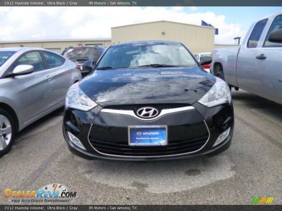 2012 Hyundai Veloster Ultra Black / Gray Photo #2