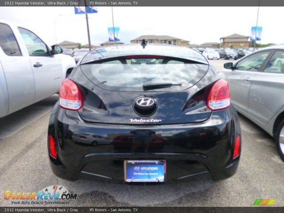 2012 Hyundai Veloster Ultra Black / Gray Photo #4