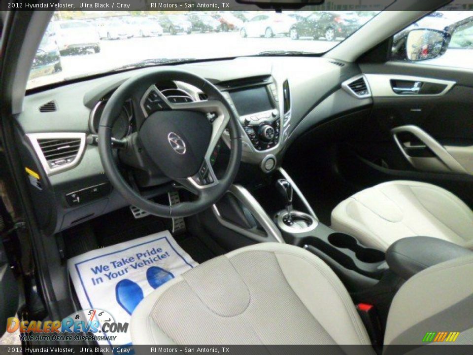 2012 Hyundai Veloster Ultra Black / Gray Photo #6