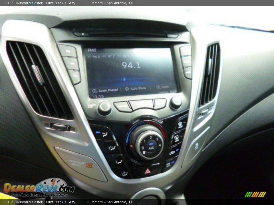 2012 Hyundai Veloster Ultra Black / Gray Photo #9