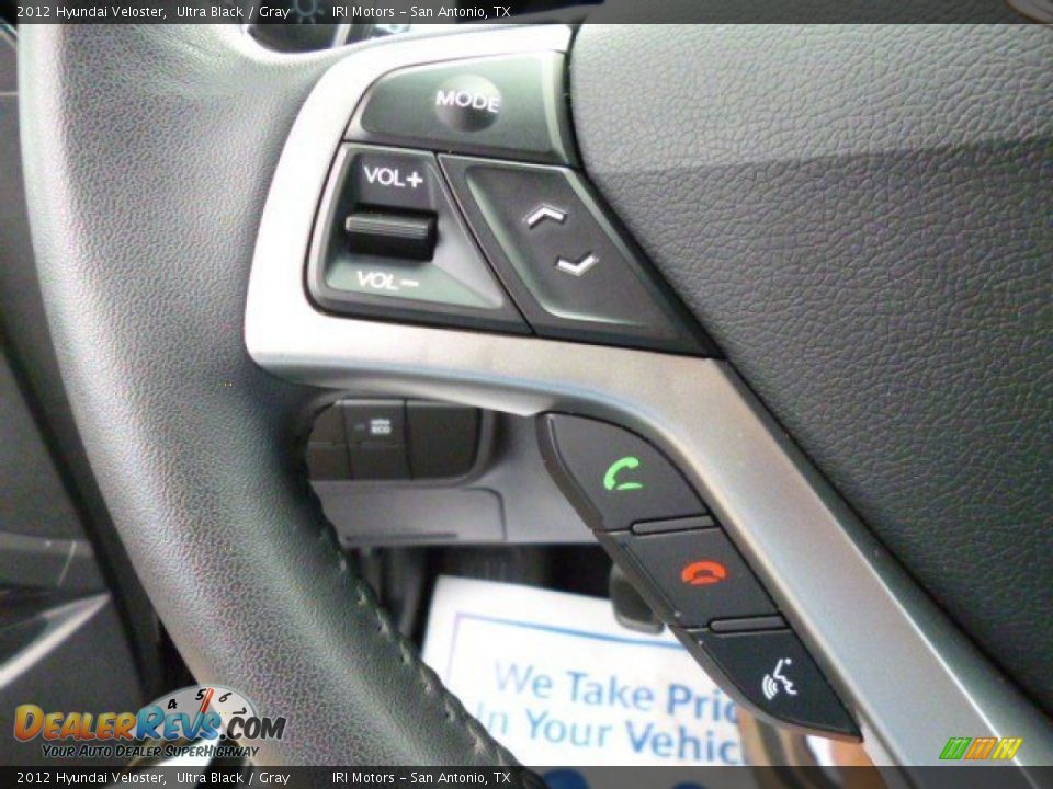 2012 Hyundai Veloster Ultra Black / Gray Photo #22
