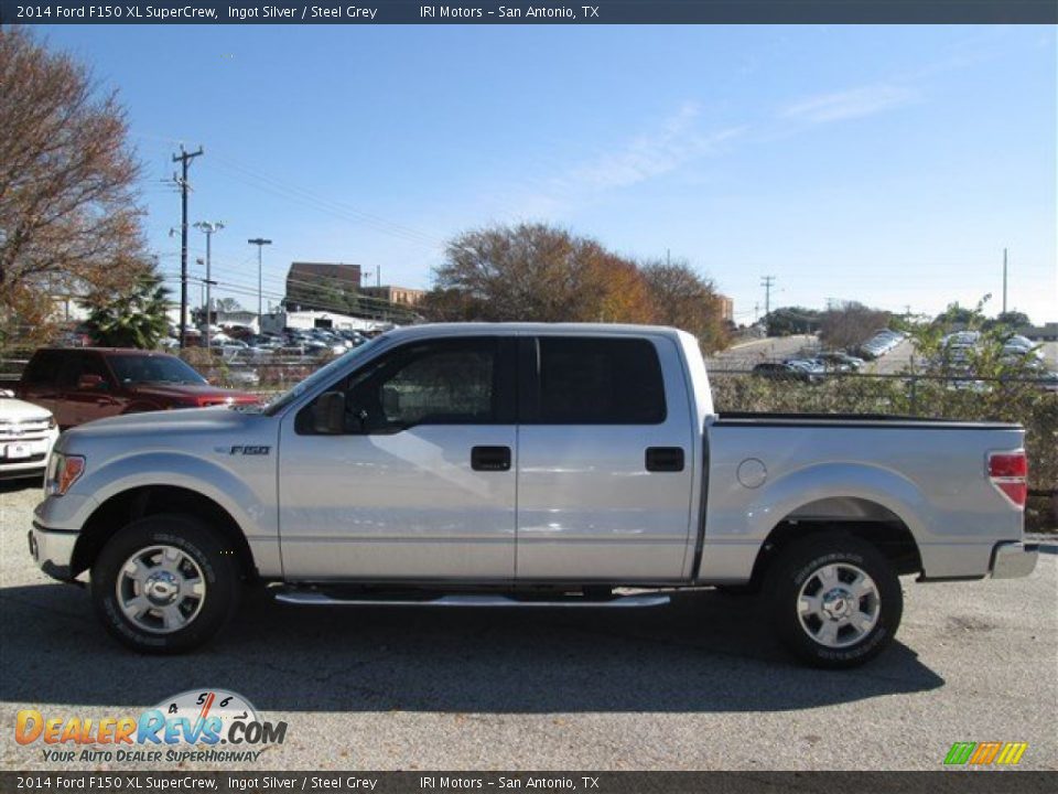 2014 Ford F150 XL SuperCrew Ingot Silver / Steel Grey Photo #2