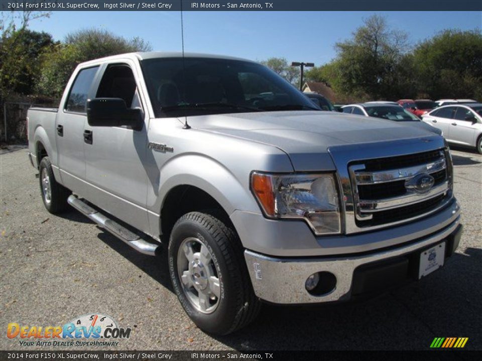 2014 Ford F150 XL SuperCrew Ingot Silver / Steel Grey Photo #7