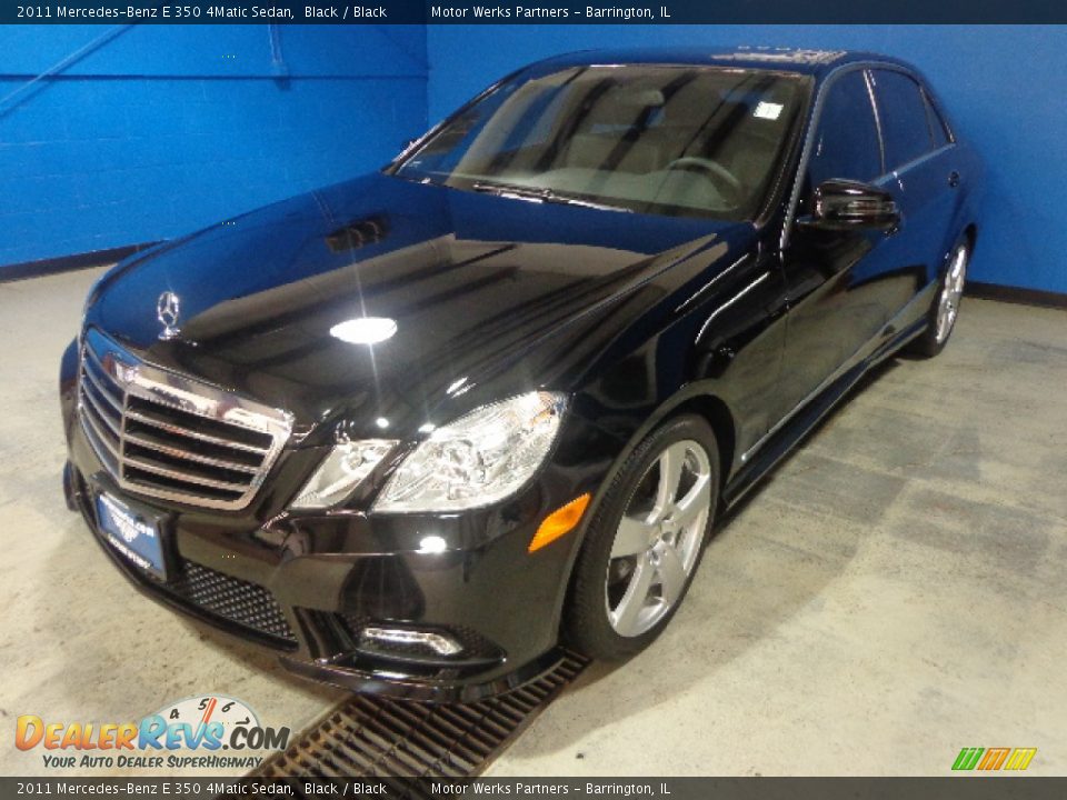 2011 Mercedes-Benz E 350 4Matic Sedan Black / Black Photo #1