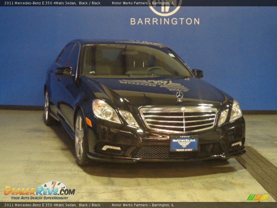 2011 Mercedes-Benz E 350 4Matic Sedan Black / Black Photo #2