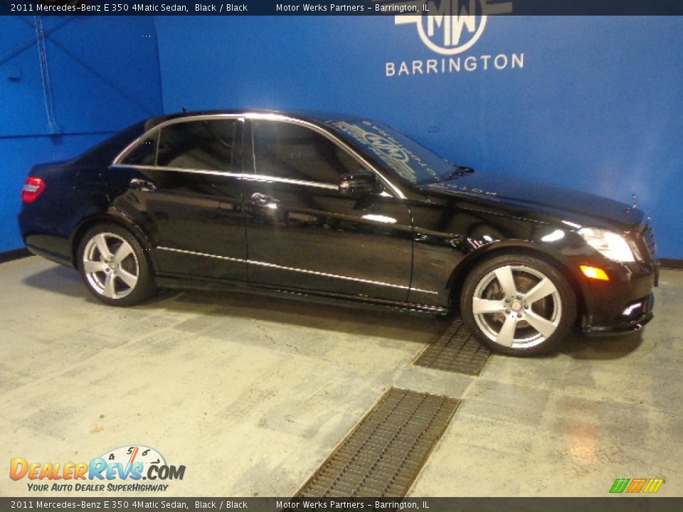 2011 Mercedes-Benz E 350 4Matic Sedan Black / Black Photo #4