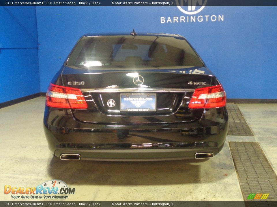 2011 Mercedes-Benz E 350 4Matic Sedan Black / Black Photo #10