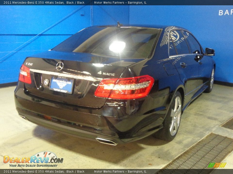 2011 Mercedes-Benz E 350 4Matic Sedan Black / Black Photo #11