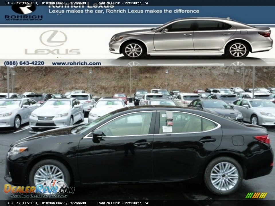 2014 Lexus ES 350 Obsidian Black / Parchment Photo #1