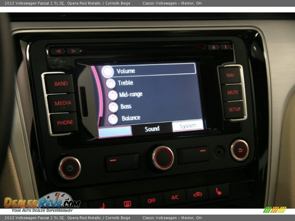 2013 Volkswagen Passat 2.5L SE Opera Red Metallic / Cornsilk Beige Photo #16