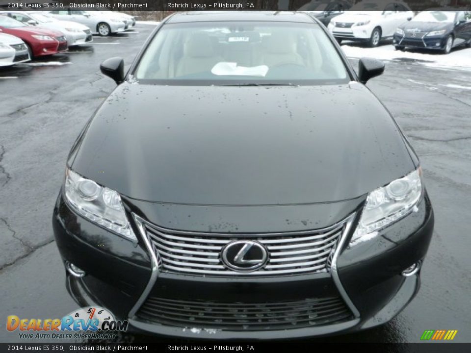 2014 Lexus ES 350 Obsidian Black / Parchment Photo #7