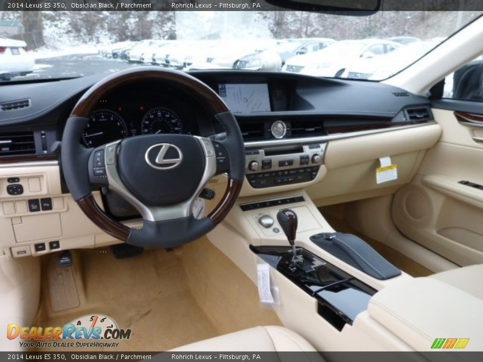 2014 Lexus ES 350 Obsidian Black / Parchment Photo #12