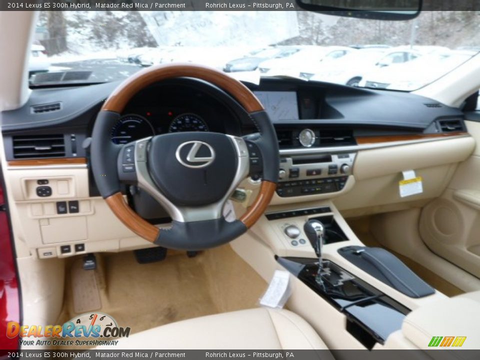 Parchment Interior - 2014 Lexus ES 300h Hybrid Photo #12