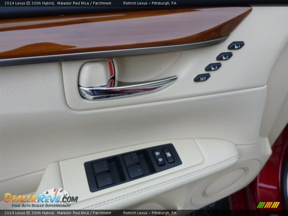 2014 Lexus ES 300h Hybrid Matador Red Mica / Parchment Photo #13