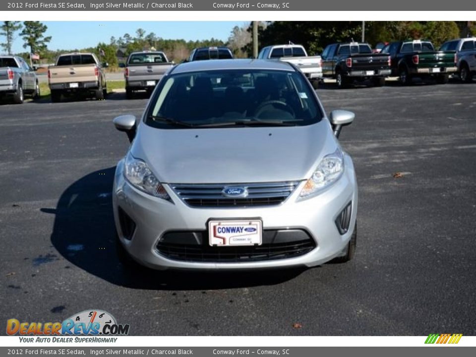 2012 Ford Fiesta SE Sedan Ingot Silver Metallic / Charcoal Black Photo #2