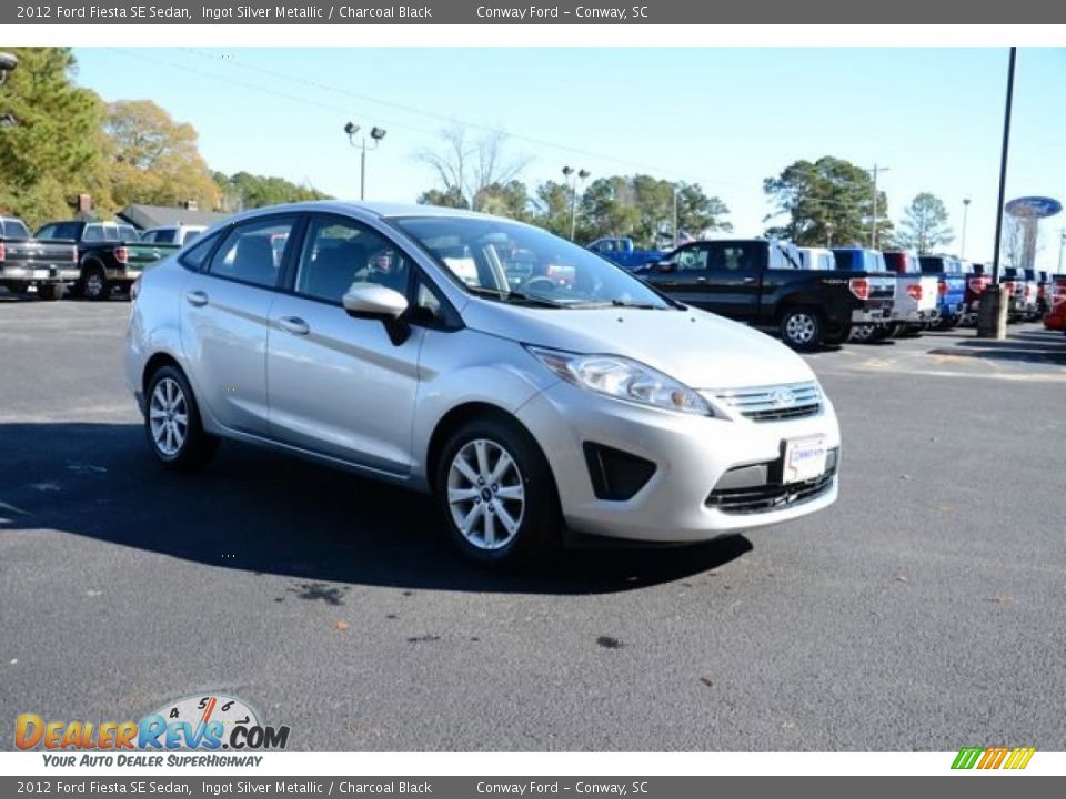 2012 Ford Fiesta SE Sedan Ingot Silver Metallic / Charcoal Black Photo #3